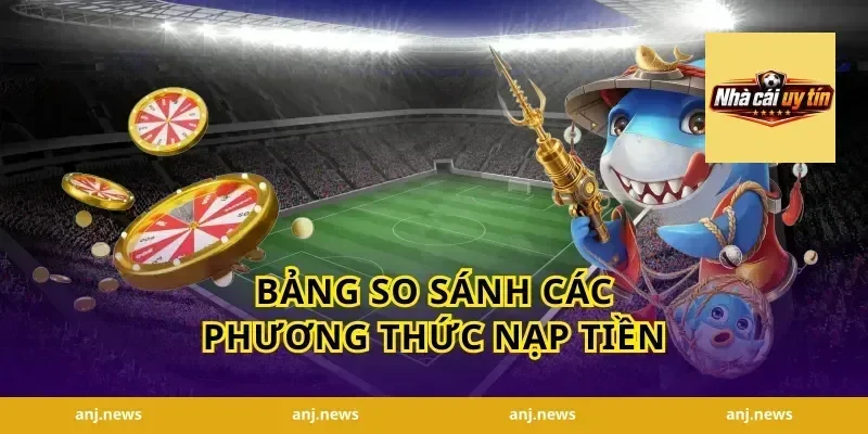Bảng so sánh các phương thức nạp tiền