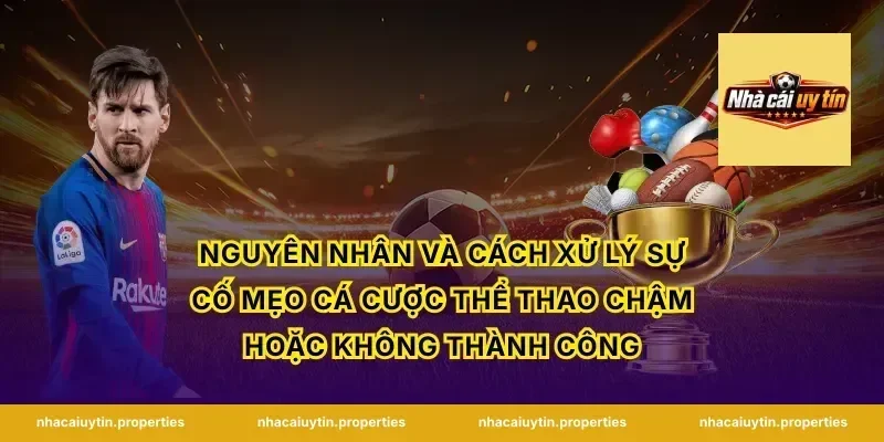 Nguyên nhân và cách xử lý sự cố mẹo cá cược thể thao chậm hoặc không thành công