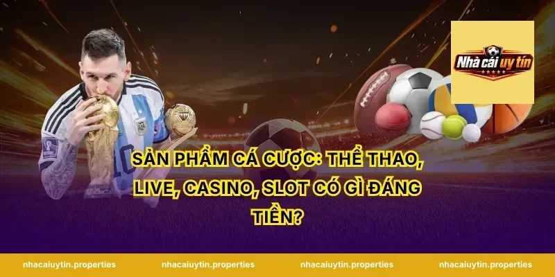 Sản phẩm cá cược: Thể thao, live, casino, slot có gì đáng tiền?